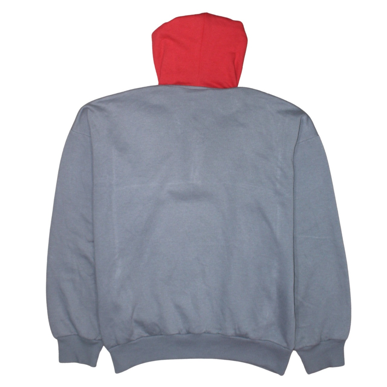 adidas Mens Red Grey XL 1/2 Zip Hoodie Retro Sportswear