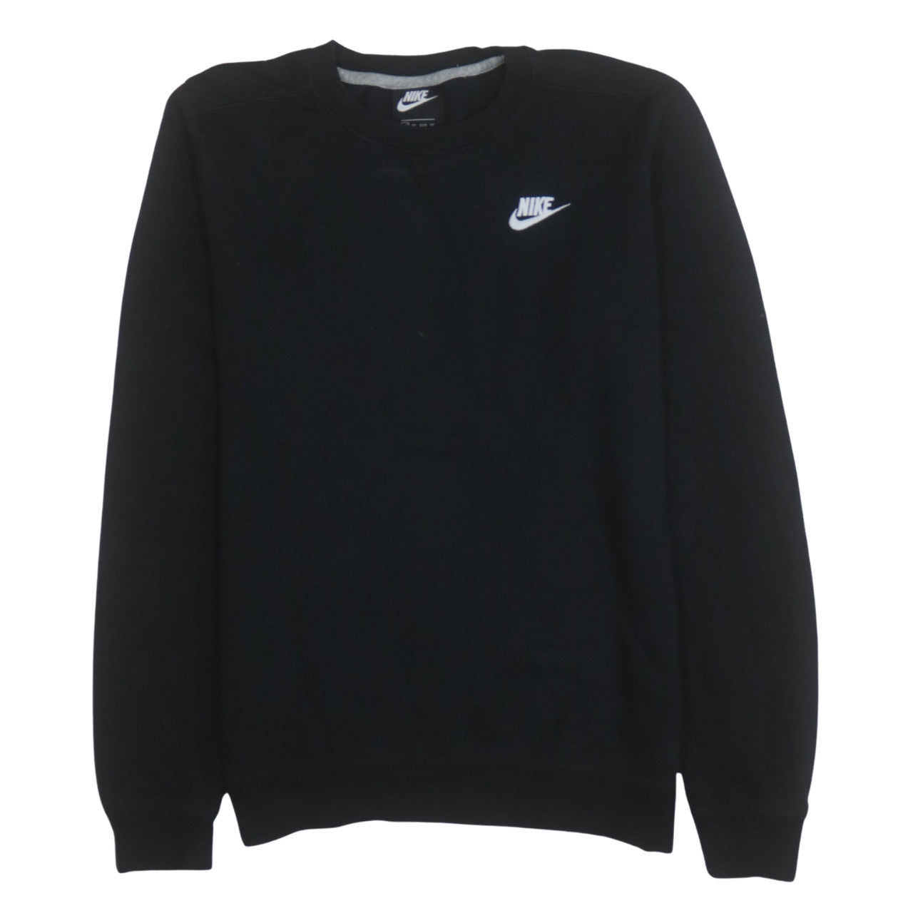 Nike Men's Black Crew Neck Pullover Sweatshirt XS Regular Fit