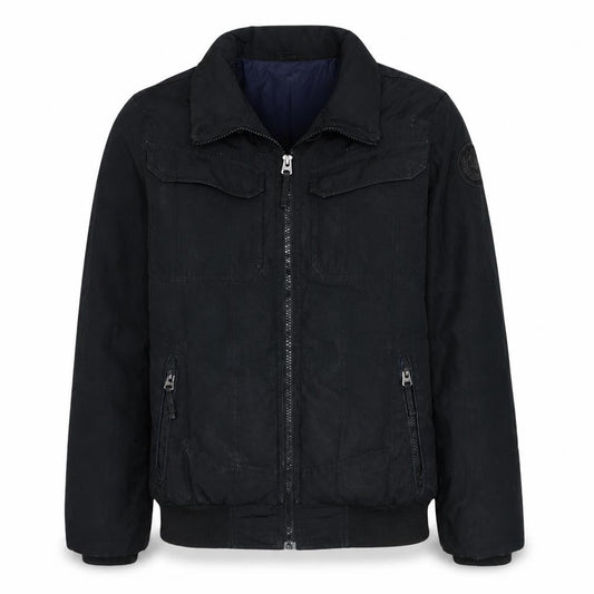 Tommy Hilfiger Men's Black Bomber Jacket S Classic Full Zip Cotton Blend
