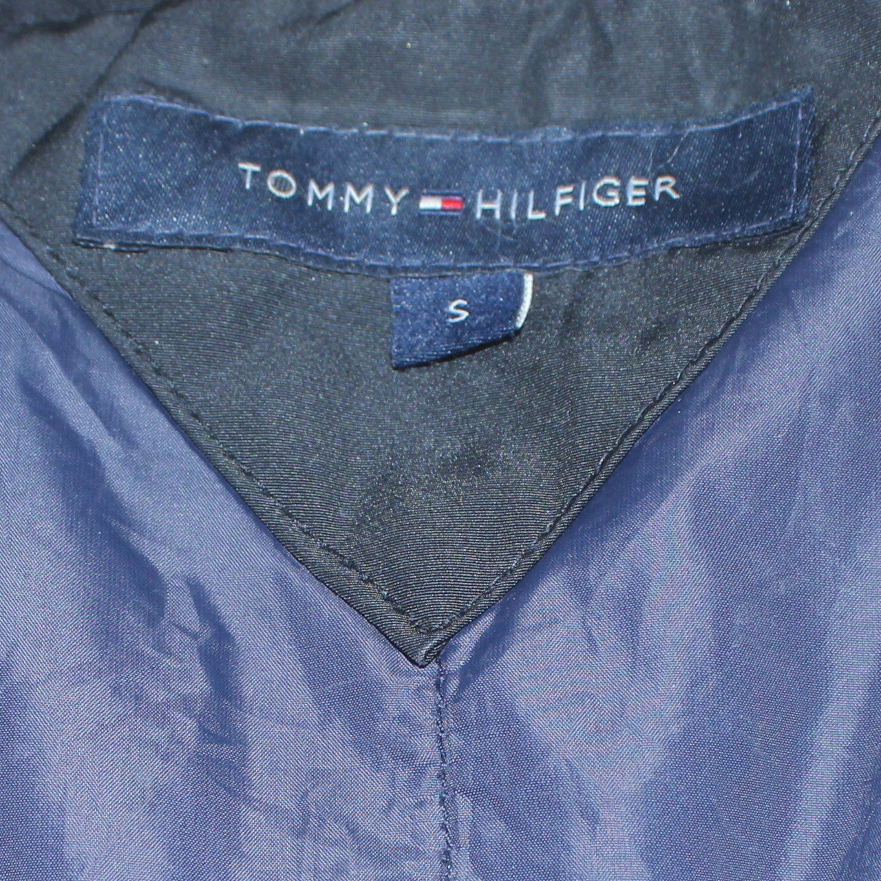 Tommy Hilfiger Men's Black Bomber Jacket S Classic Full Zip Cotton Blend