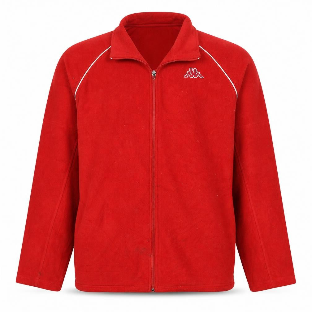 Kappa Men's Red Fleece Full Zip Jacket Size XL Regular Fit