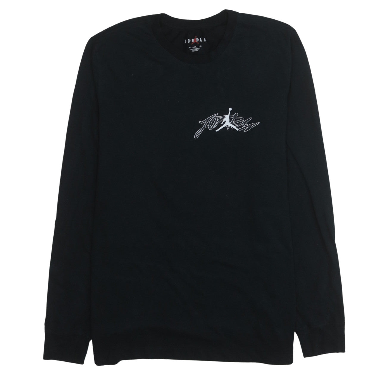 Jordan Mens Black Long Sleeve Crew Neck T-Shirt XL Graphic Print