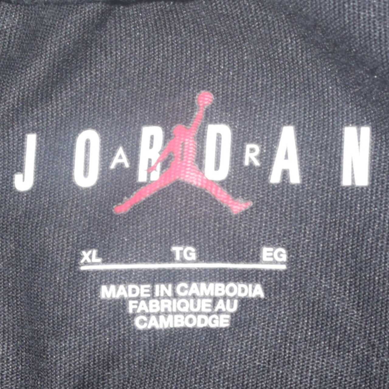 Jordan Mens Black Long Sleeve Crew Neck T-Shirt XL Graphic Print