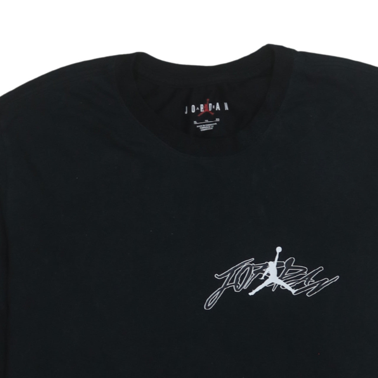 Jordan Mens Black Long Sleeve Crew Neck T-Shirt XL Graphic Print