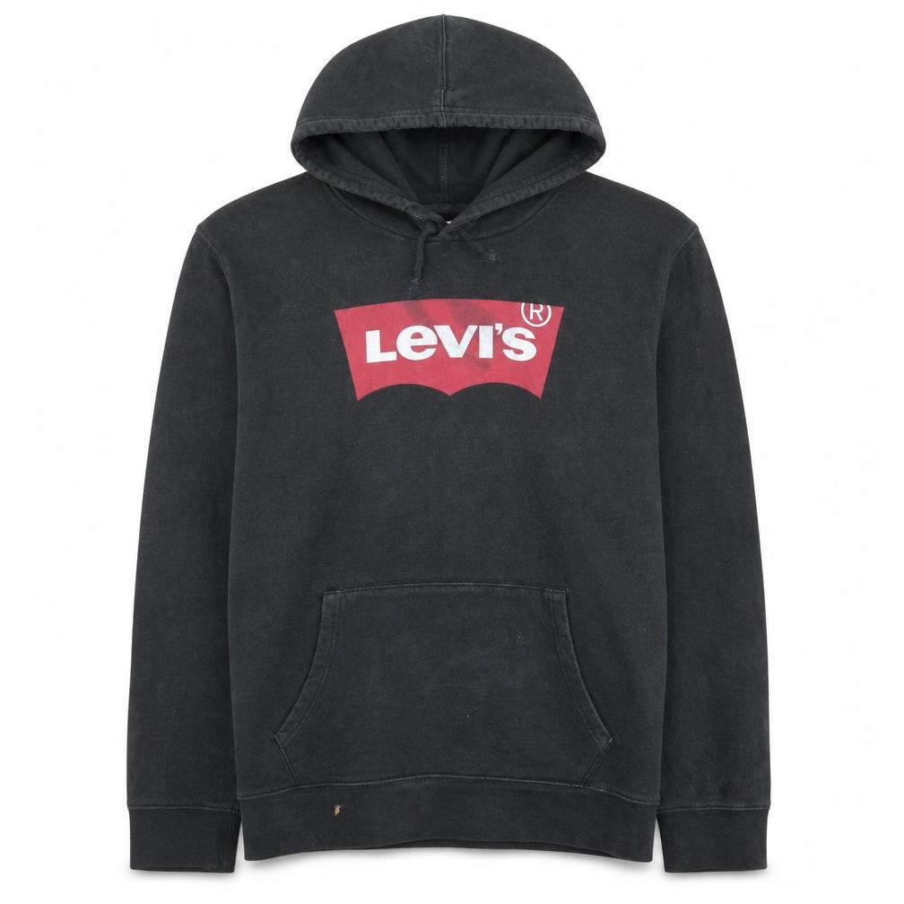 Levi's Men's Black Pullover Hoodie XL Graphic Logo Cotton Casual