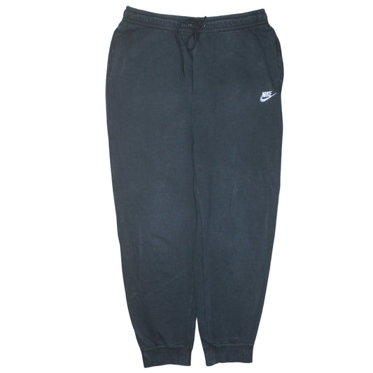 Nike Men's Black XL Fleece Sweatpants with Logo and Drawstring Waist