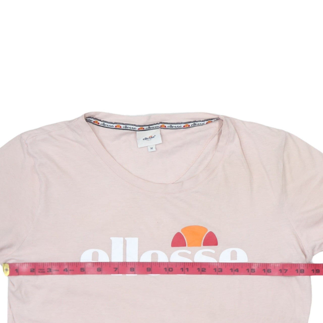Ellesse Womens Pink Short Sleeve Cotton Logo T-Shirt Size M