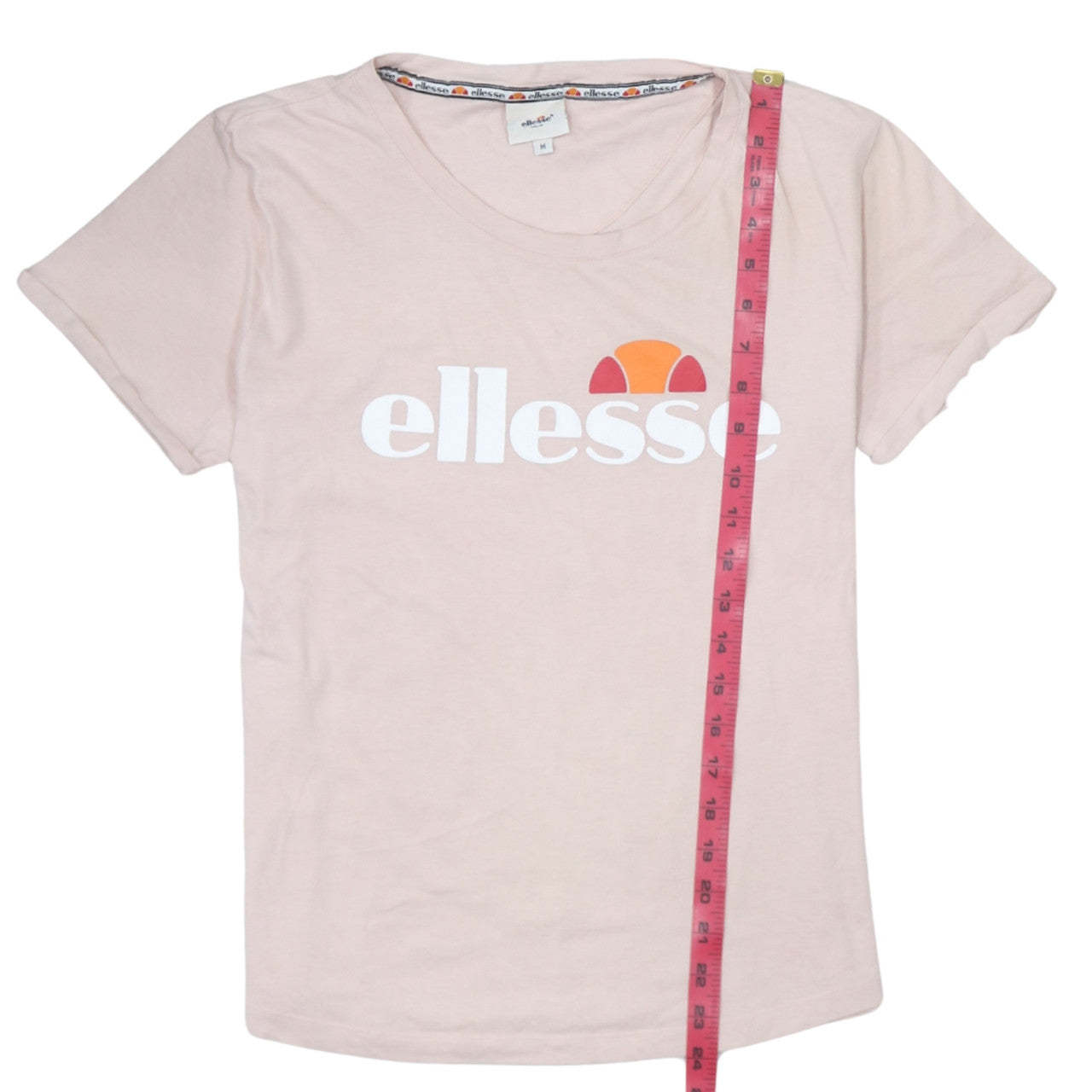 Ellesse Womens Pink Short Sleeve Cotton Logo T-Shirt Size M
