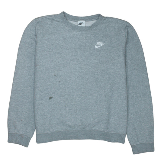 Nike Women's Grey Crew Neck Pullover Sweatshirt Size M