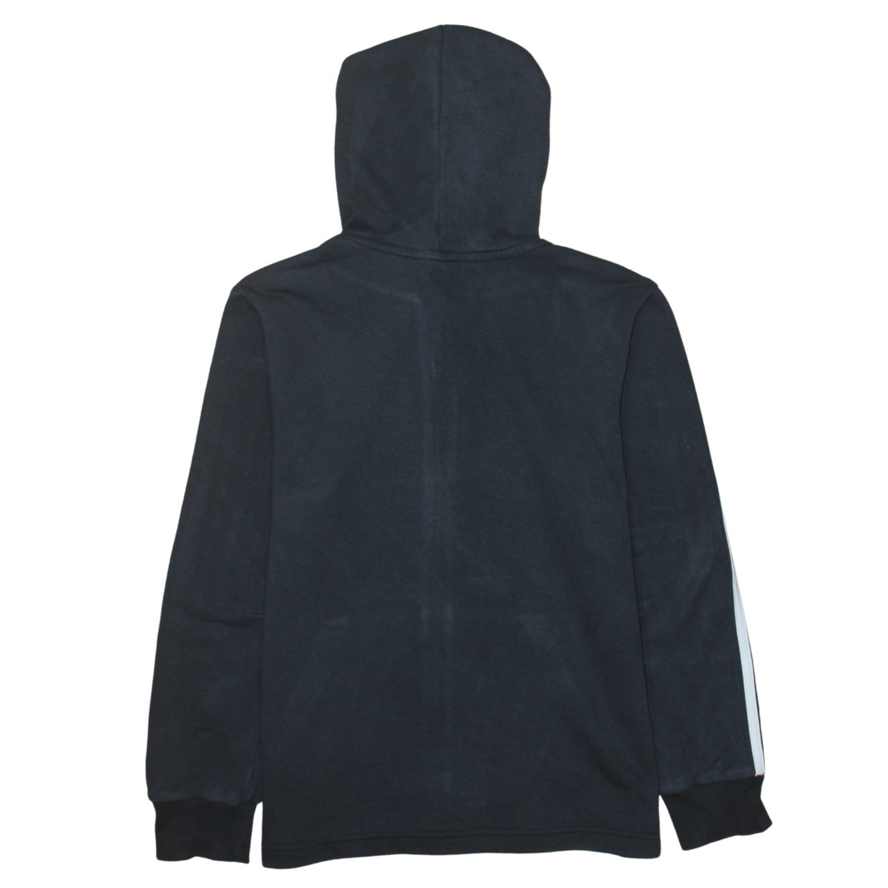 Adidas Boys Black Full Zip Hoodie 13-14 Years Regular Fit Sportswear