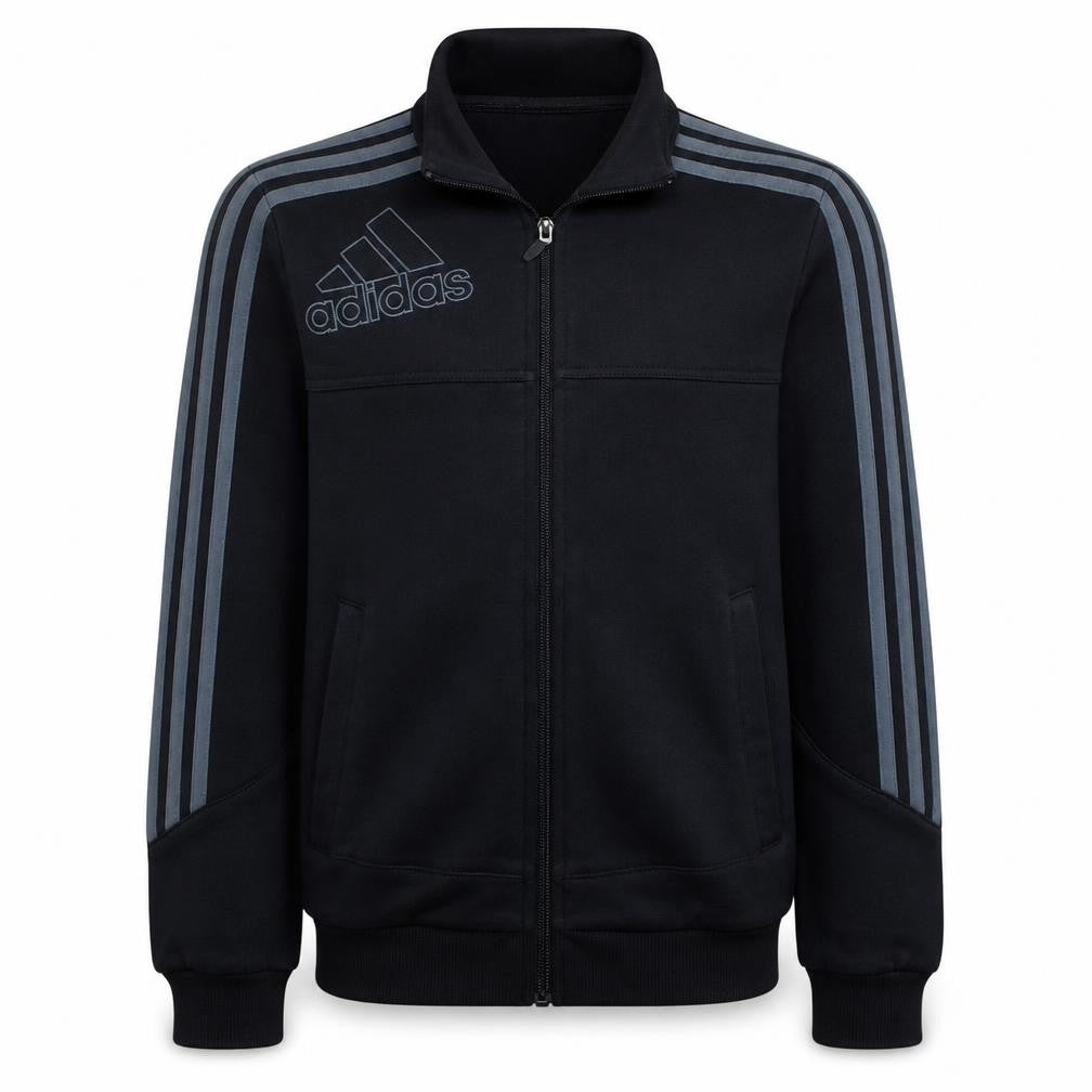 Adidas Boys Black Track Jacket 14 Years Full Zip Sports Activewear