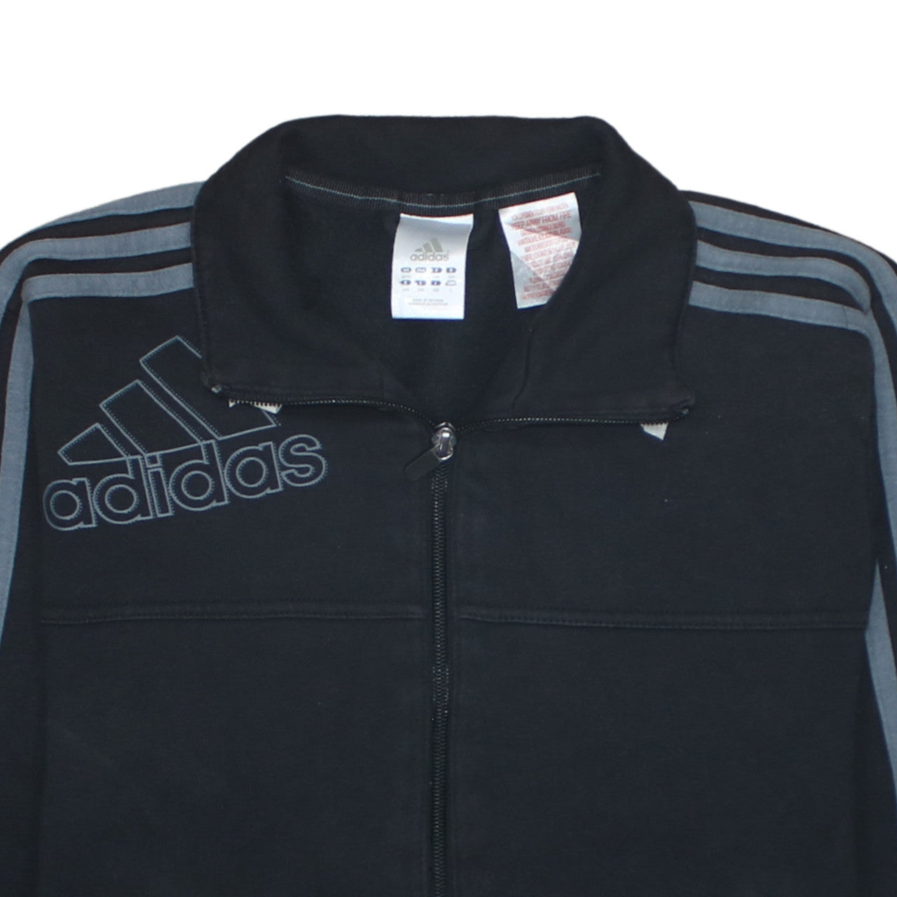 Adidas Boys Black Track Jacket 14 Years Full Zip Sports Activewear