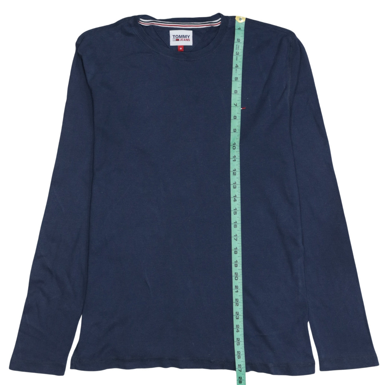 Tommy Jeans Men's Navy Long Sleeve Crew Neck T-Shirt M Cotton