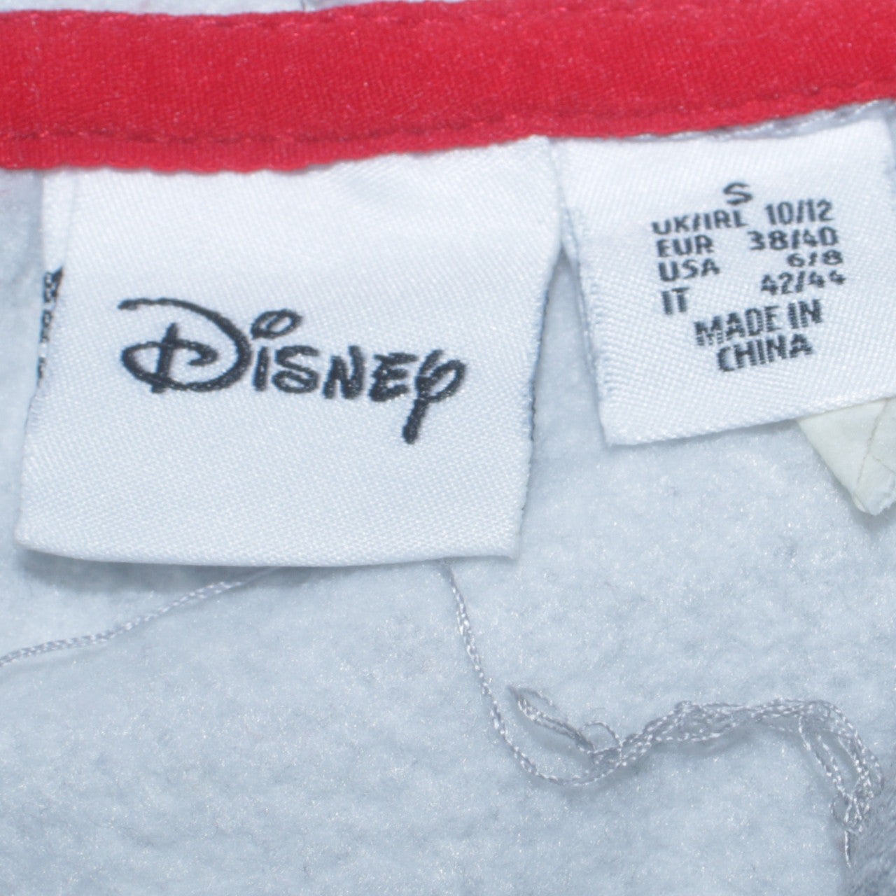 Disney Women Grey Hoodie Small Minnie Mouse Print Bow Detail