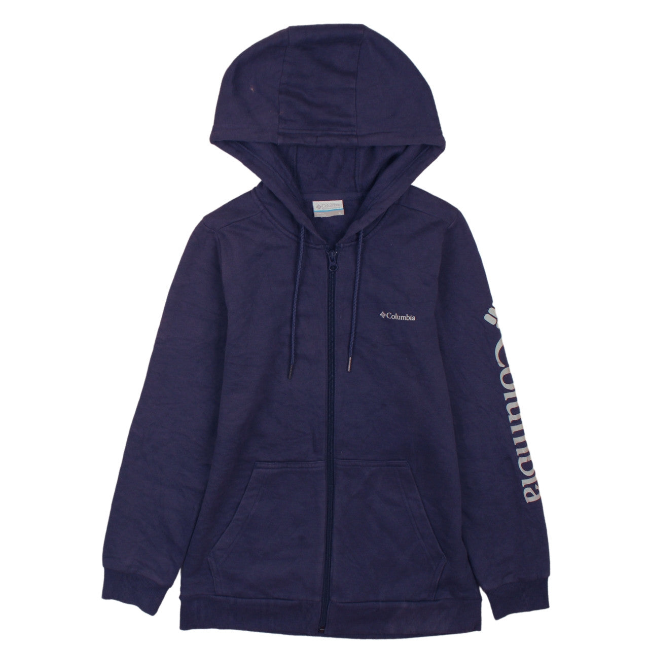Columbia Women's Navy Full Zip Hoodie Small Lightweight Casual