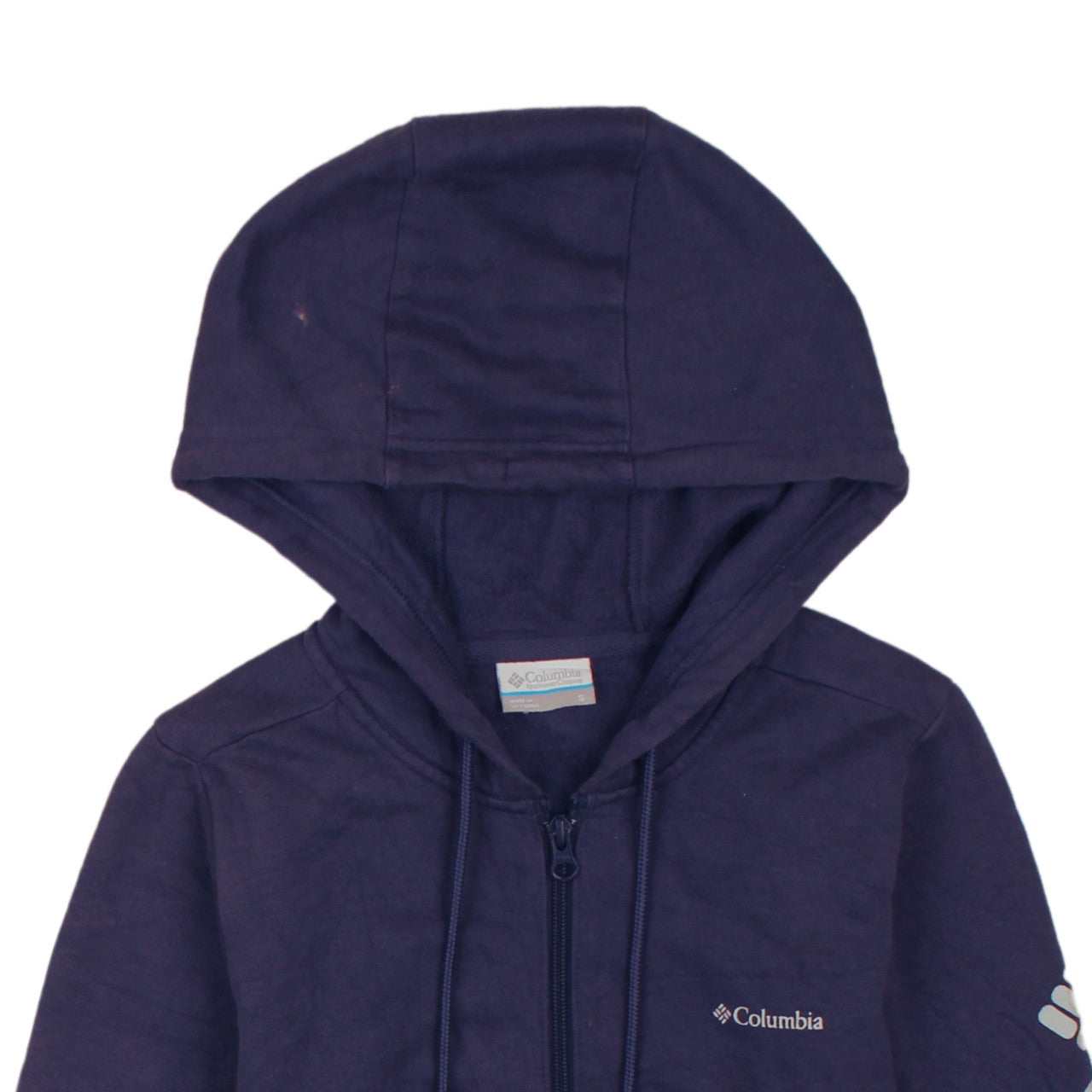 Columbia Women's Navy Full Zip Hoodie Small Lightweight Casual