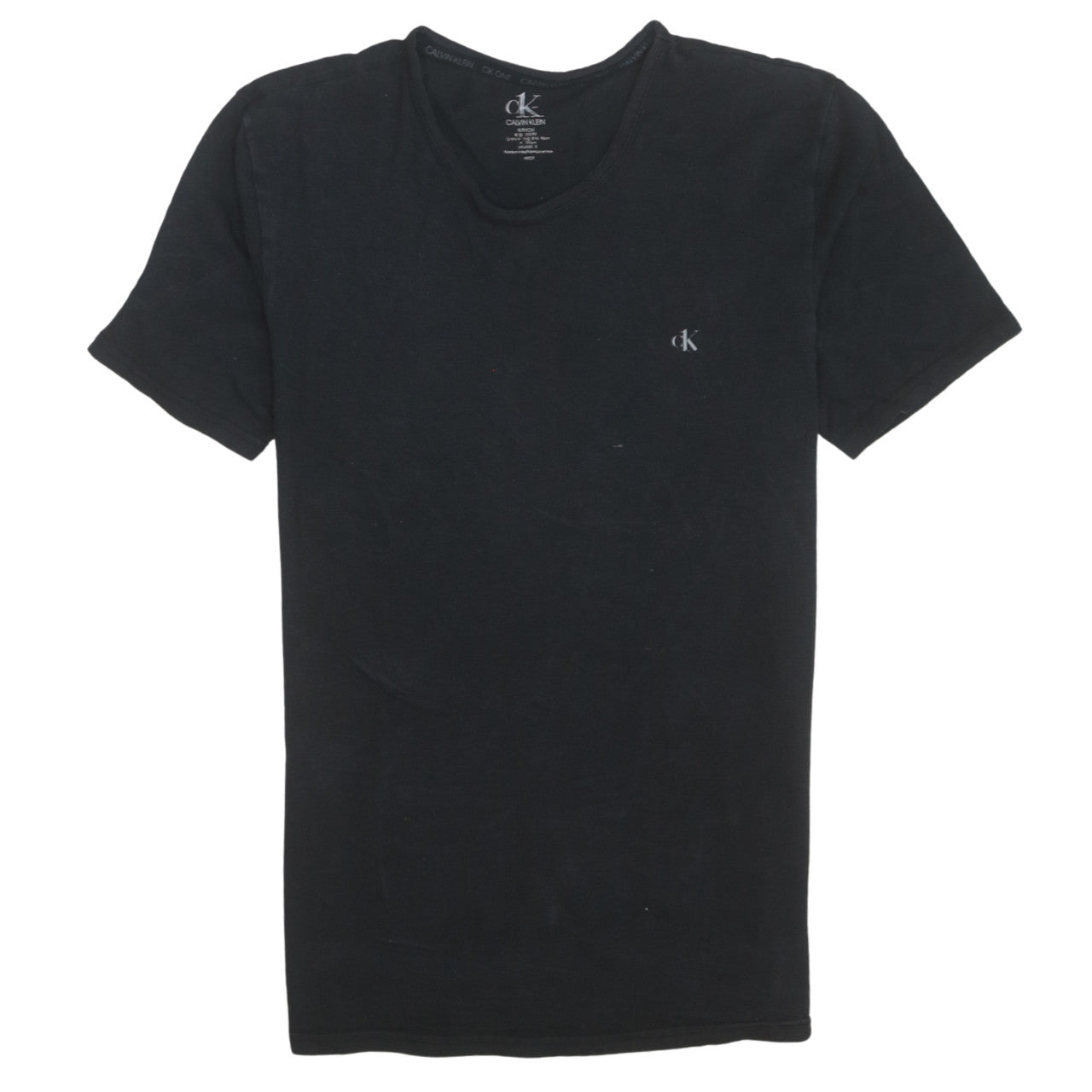 Calvin Klein Men’s Black Cotton Crew Neck Short Sleeve T-Shirt S