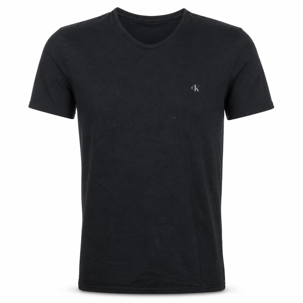 Calvin Klein Men’s Black Cotton Crew Neck Short Sleeve T-Shirt S