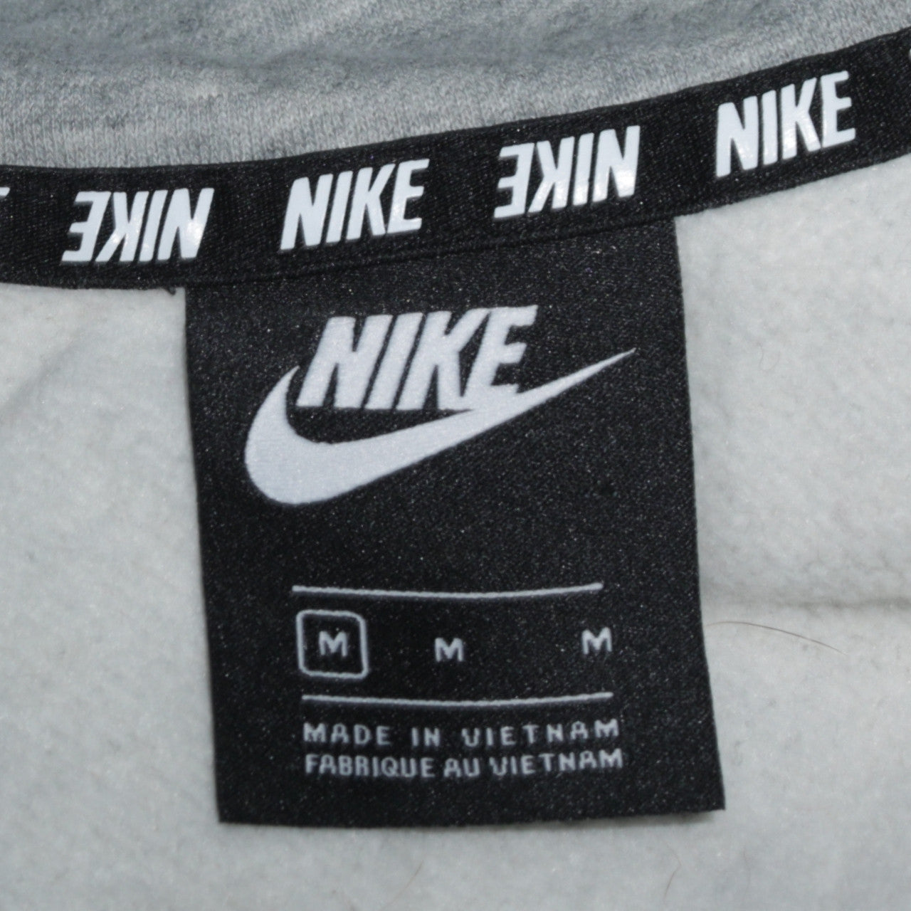 Nike Men's Grey Full Zip Hoodie M Regular Fit Logo Sportswear