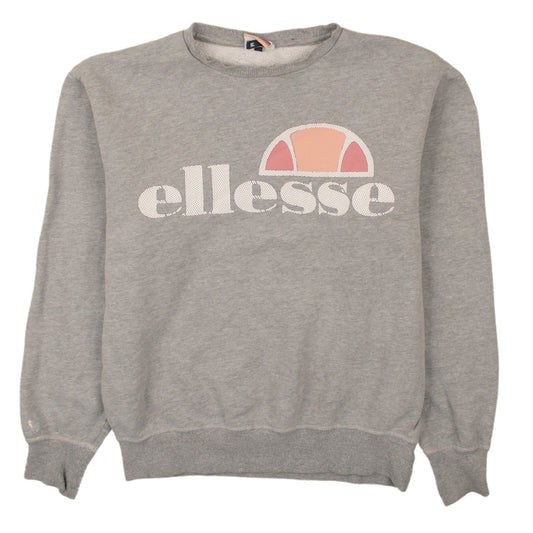 Ellesse Men's Grey Logo Pullover Sweatshirt M Regular Fit