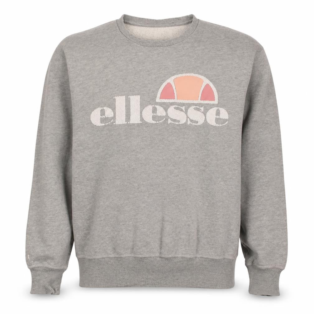 Ellesse Men's Grey Logo Pullover Sweatshirt M Regular Fit
