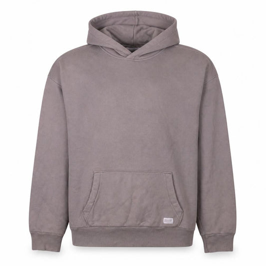 Hollister Men's Beige Oversized Fit Hoodie Large Pullover Fleece