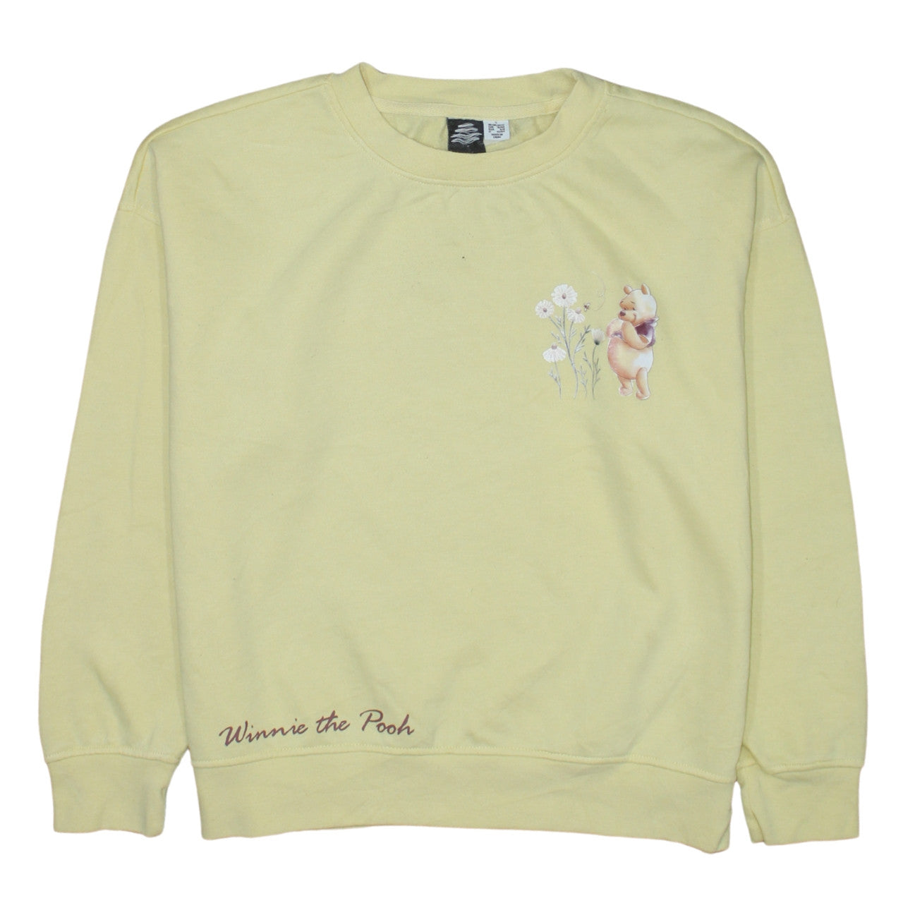 Primark Disney Winnie the Pooh Yellow Cotton Sweatshirt Women S