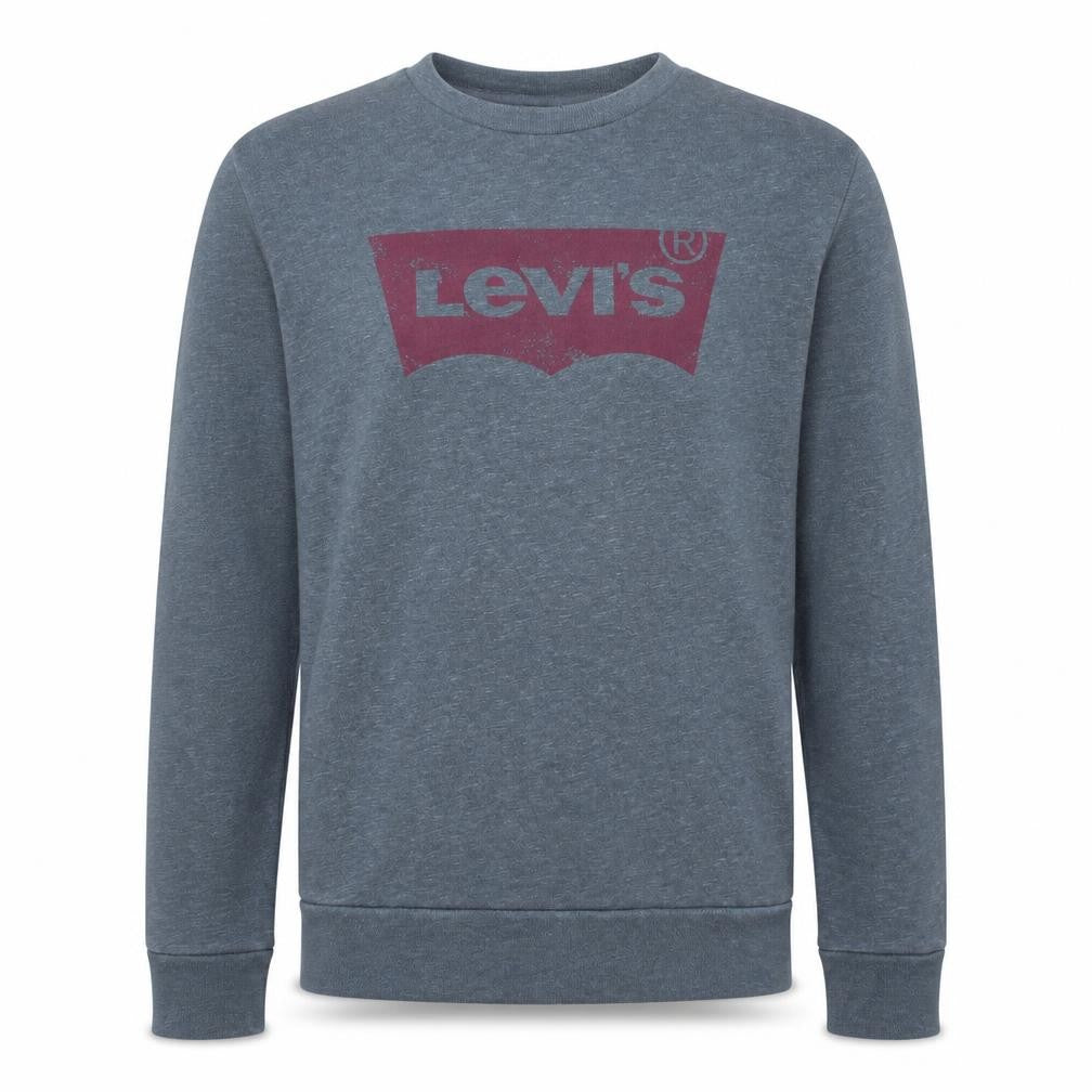 Levi's Men's Grey Logo Crew Neck Pullover Sweatshirt Size L