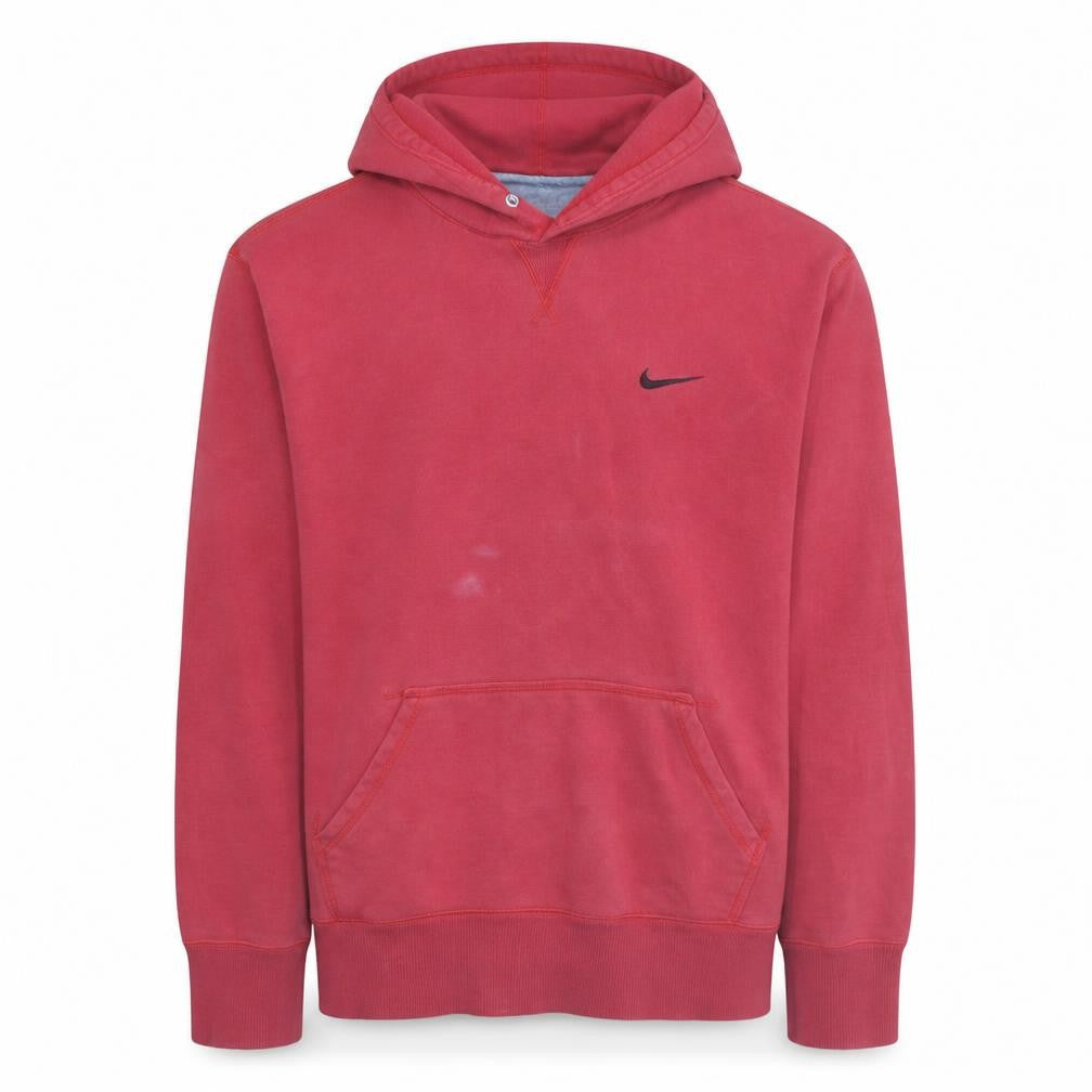 Nike Men Red Pullover Hoodie XL Cotton Fleece Sweatshirt
