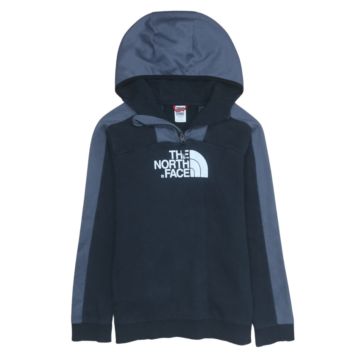 The North Face Boys Black XL Pullover Hoodie Fleece 1/4 Zip Logo Sweatshirt