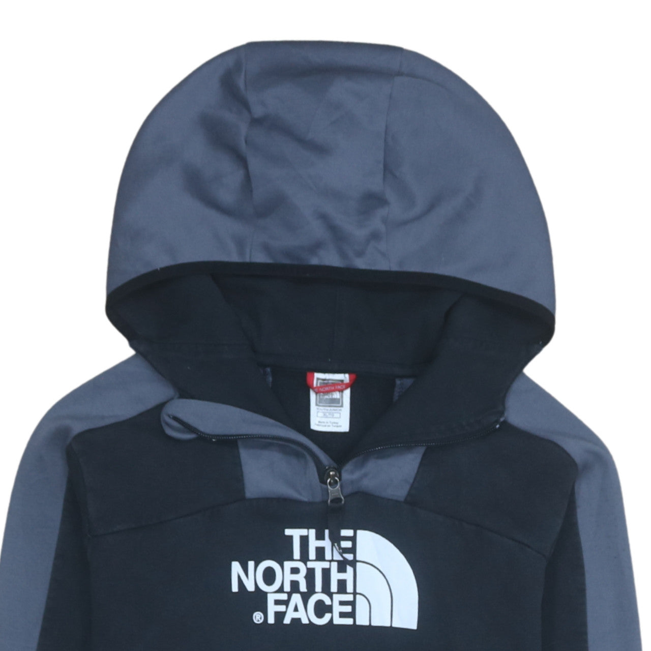 The North Face Boys Black XL Pullover Hoodie Fleece 1/4 Zip Logo Sweatshirt