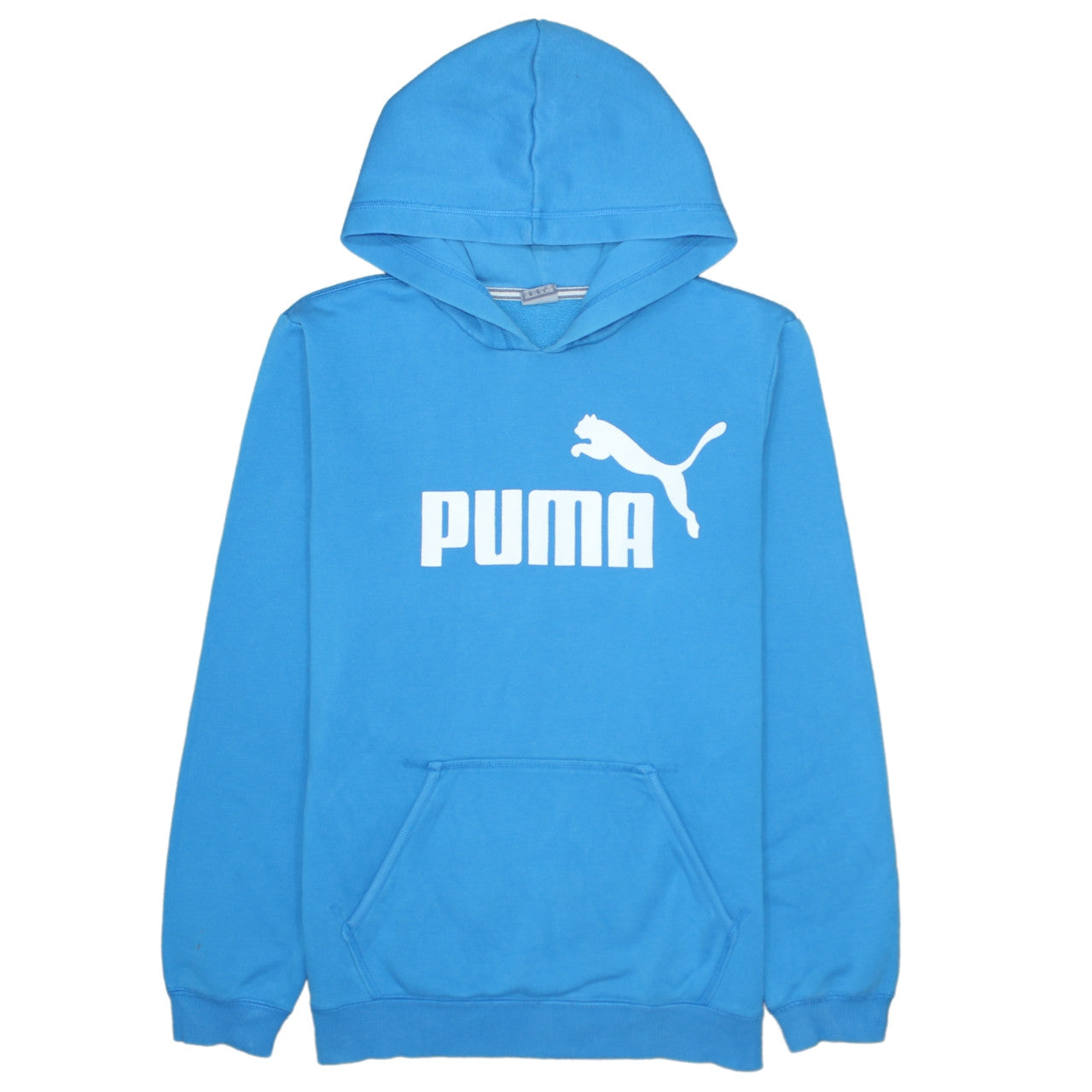 Puma Boys Blue Pullover Hoodie 12-13 Years Regular Fit Fleece Sweatshirt