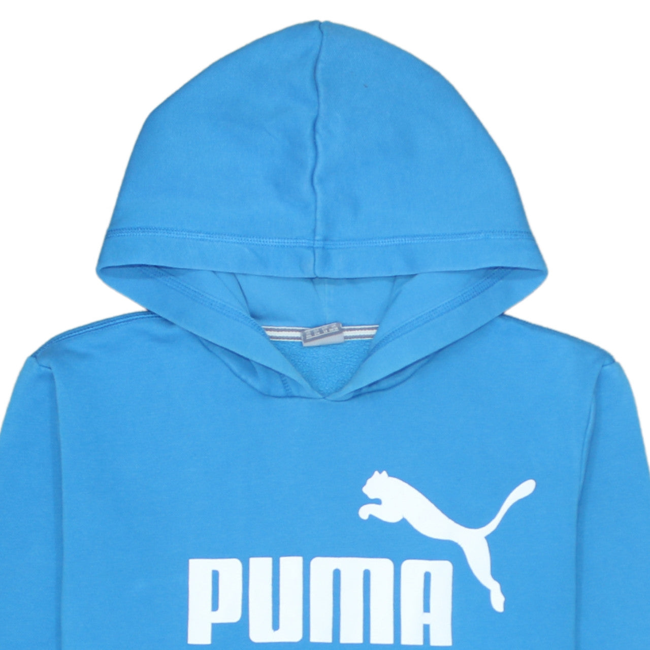 Puma Boys Blue Pullover Hoodie 12-13 Years Regular Fit Fleece Sweatshirt