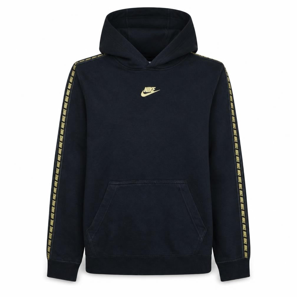Nike Unisex Kids Black XL Pullover Hoodie with Logo Trim