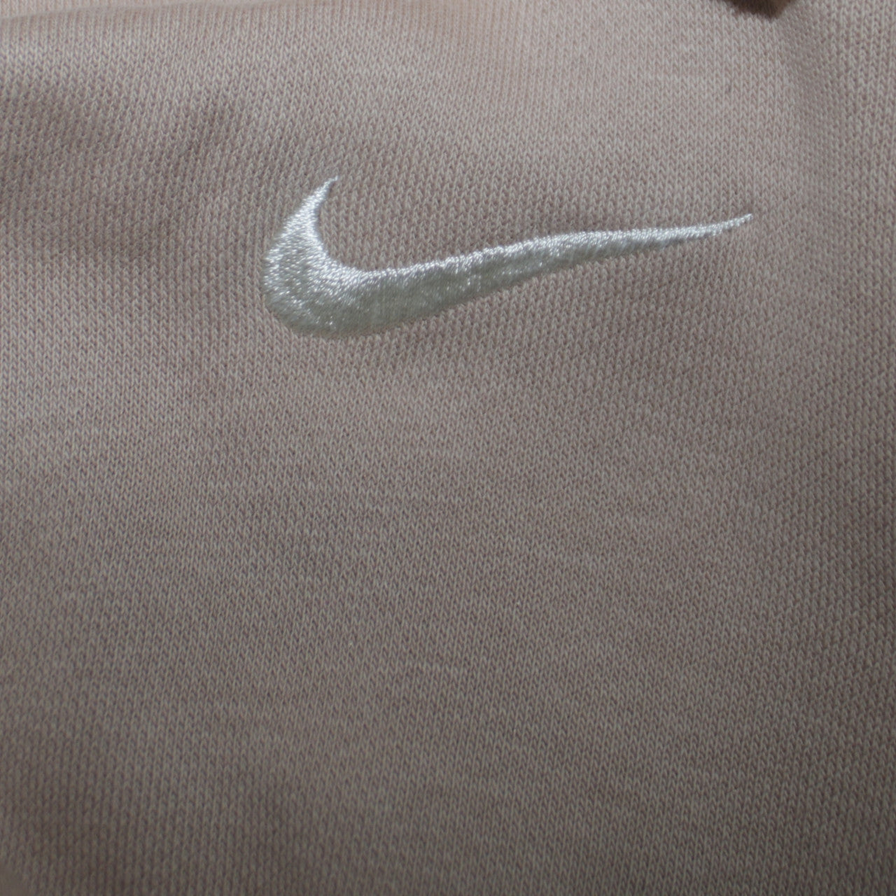 Nike Womens Beige XS Pullover Hoodie with Logo and Kangaroo Pocket