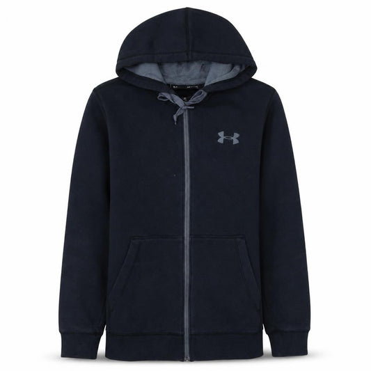 Under Armour Men's Black Full Zip Hoodie Small Slim Fit Fleece
