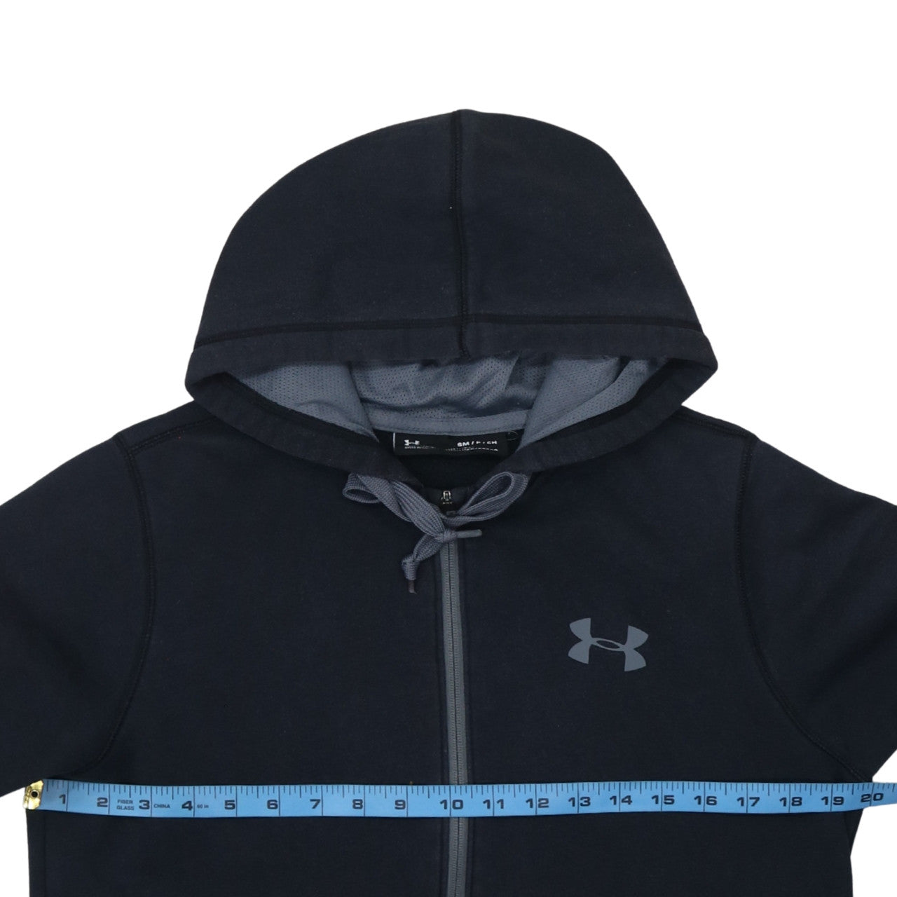 Under Armour Men's Black Full Zip Hoodie Small Slim Fit Fleece