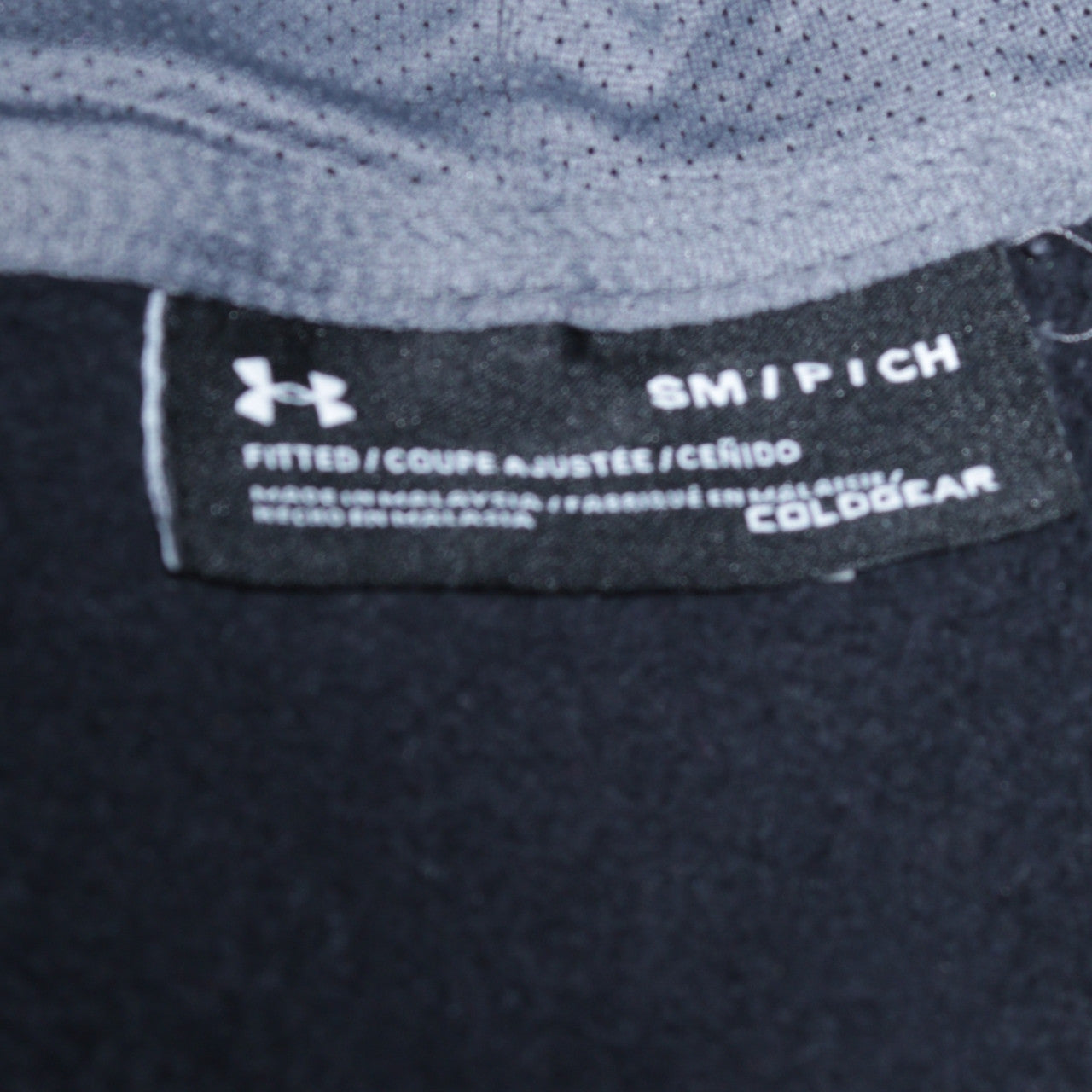 Under Armour Men's Black Full Zip Hoodie Small Slim Fit Fleece