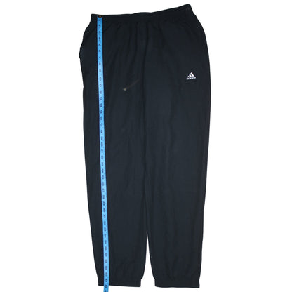 Close-up detail of Adidas Men's Black Jogger Trousers Medium Performance Essentials