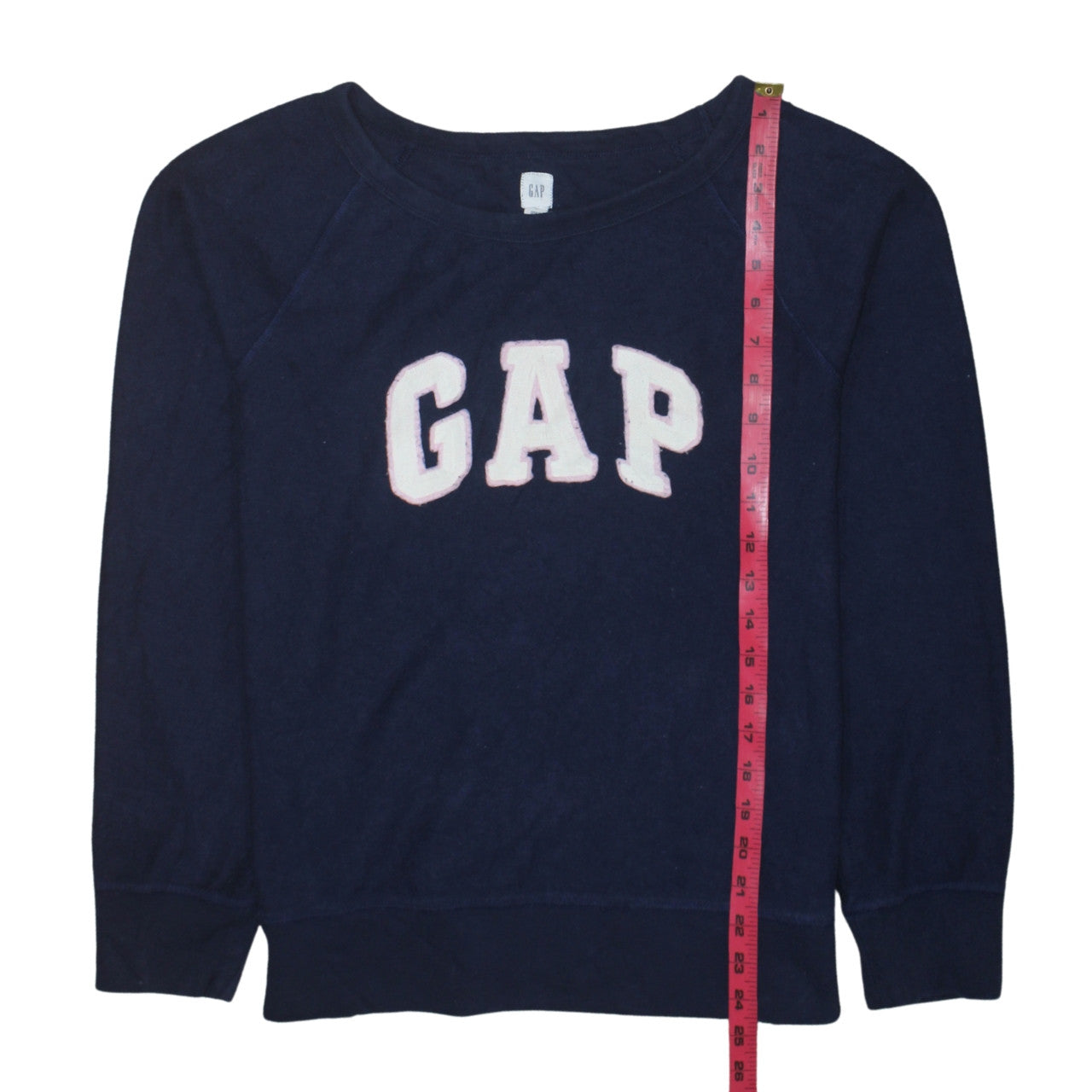 GAP Women Navy Blue Medium Pullover Sweatshirt with Logo
