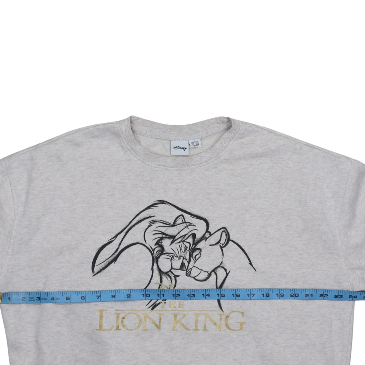 Disney Womens Grey The Lion King Sweatshirt Size L Crew Neck Pullover
