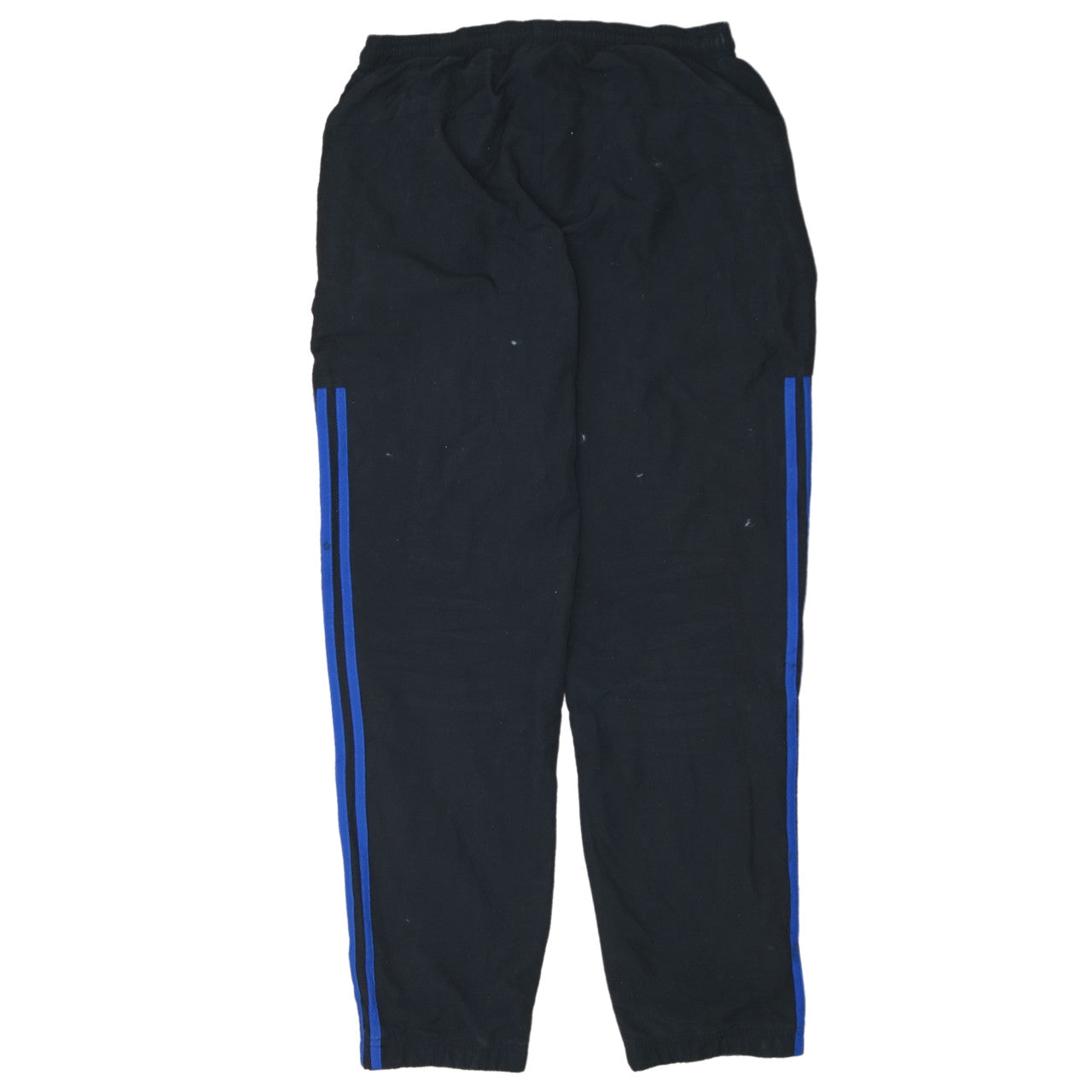 Adidas Men's Black M Track Pants with Blue Side Stripes