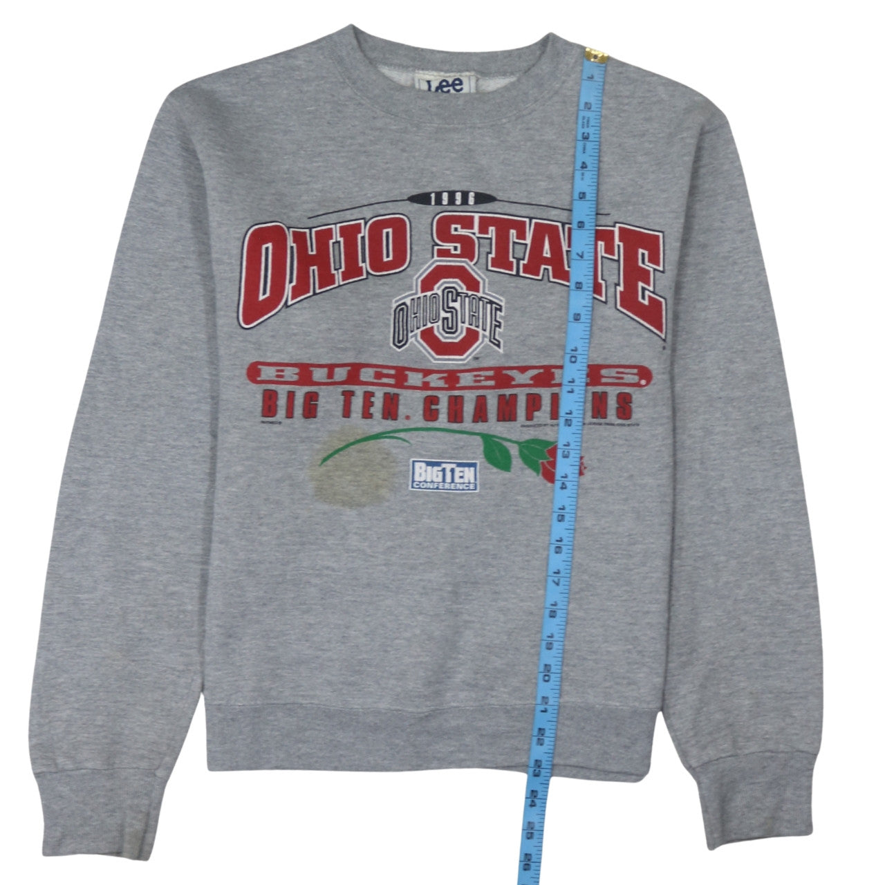 Lee Sport Men's Grey Ohio State 1996 Pullover Sweatshirt L
