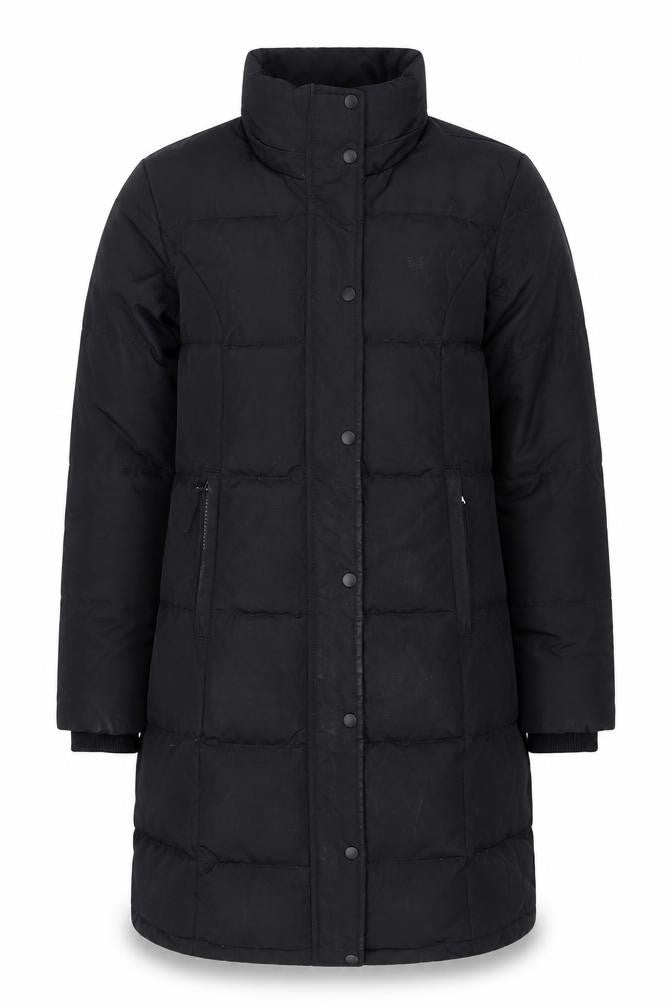 Crew Clothing Women's Black Size 8 Long Puffer Coat