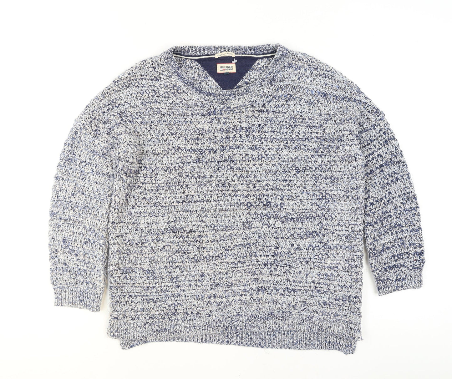 Tommy Hilfiger Women Blue Knit Pullover Jumper Size S