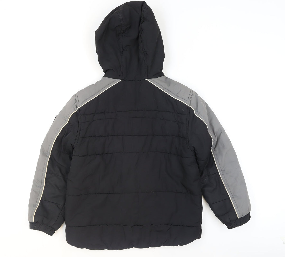 Protection System Boys Black Puffer Jacket 8 Years Hooded Full Zip Winter Coat