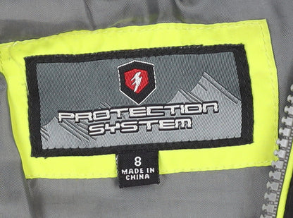 Additional view of Protection System boys’ black puffer jacket 8 years hooded full zip winter coat