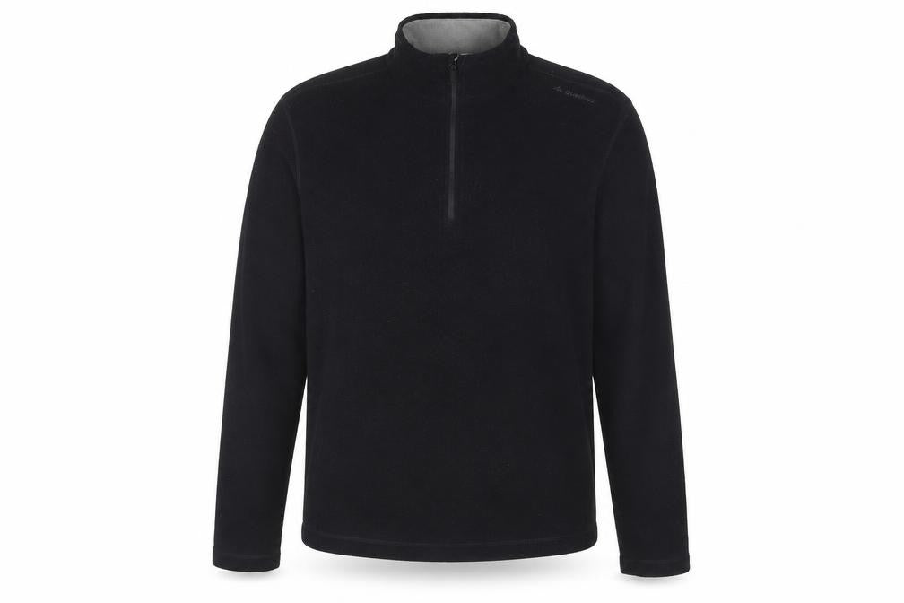 Decathlon Men's Black XL Fleece 1/2 Zip Pullover Sweatshirt
