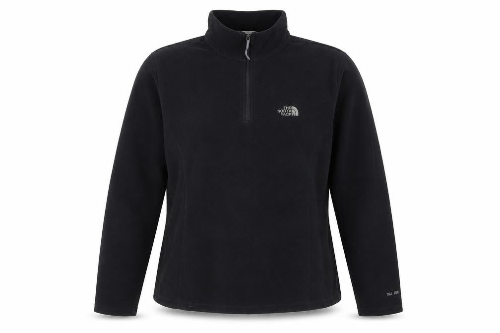 The North Face Women Black L Fleece 1/4 Zip Pullover Sweatshirt