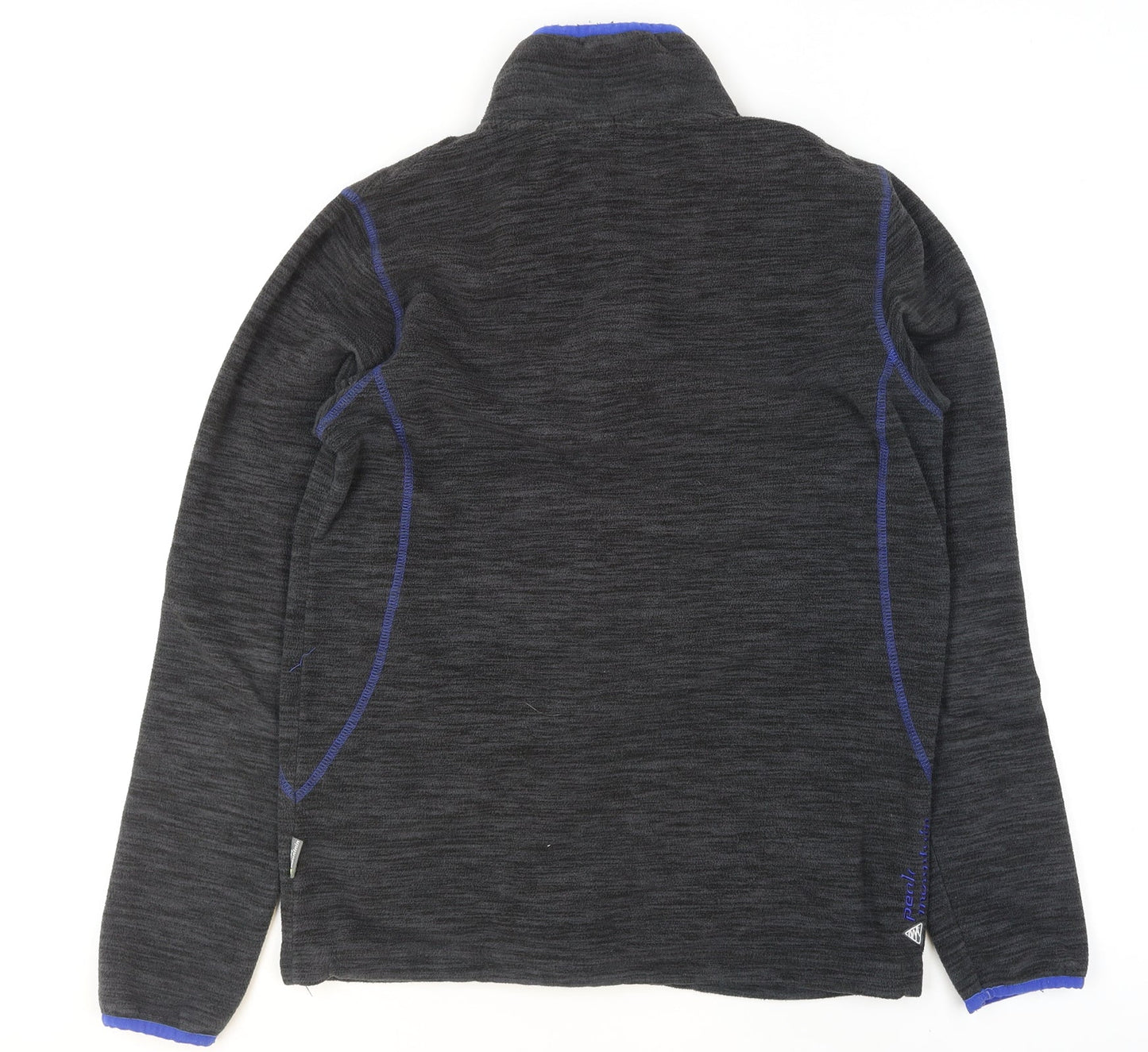 Peak Mountain Men's Grey Fleece Activewear Jacket Size M Full Zip